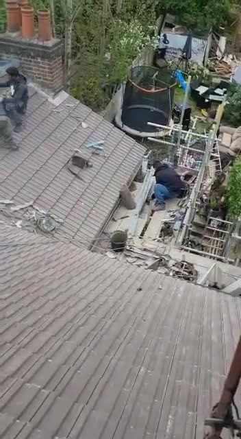 Roof repair underway